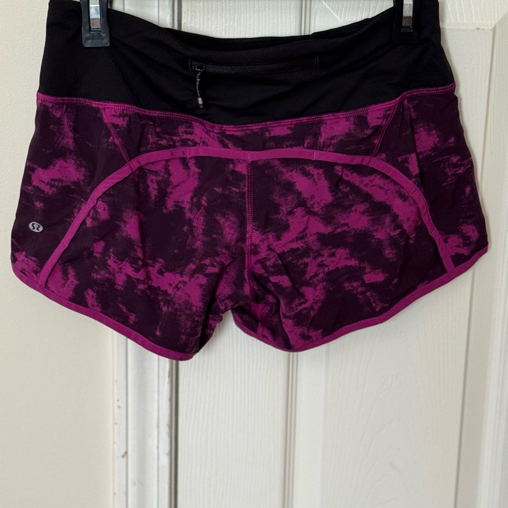 Lululemon Women’s Run Times Shorts Sz 8 Breezie Regal Plum Running Gym Athletic